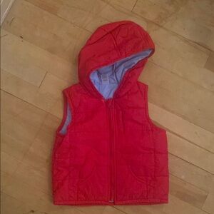 George Red Hooded Kids Vest